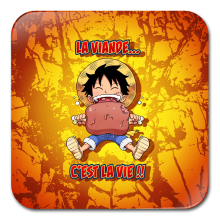 Pack de 4 Sous-bocks (sous-verre) Parodie One Piece