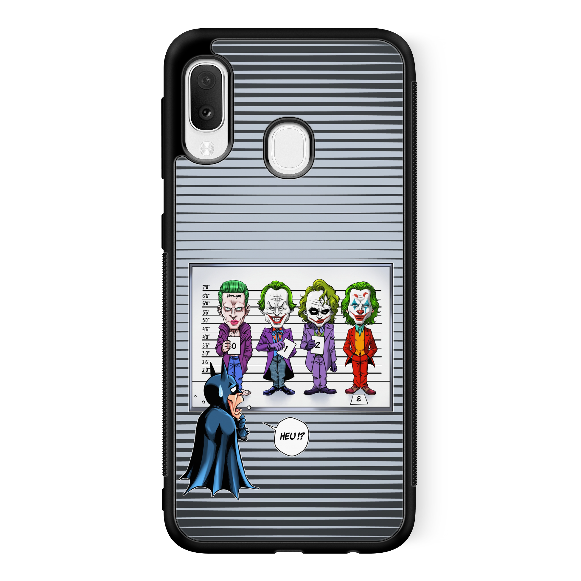 Samsung Galaxy A20e Smartphone Cover (Black Color) - Batman;Dark Night  parody - Batman, The Joker (Jared Letho, Jack Nicholson and Heath Ledger  und Joaquin Phoenix) - Batman and The Joker (Jared Letho,