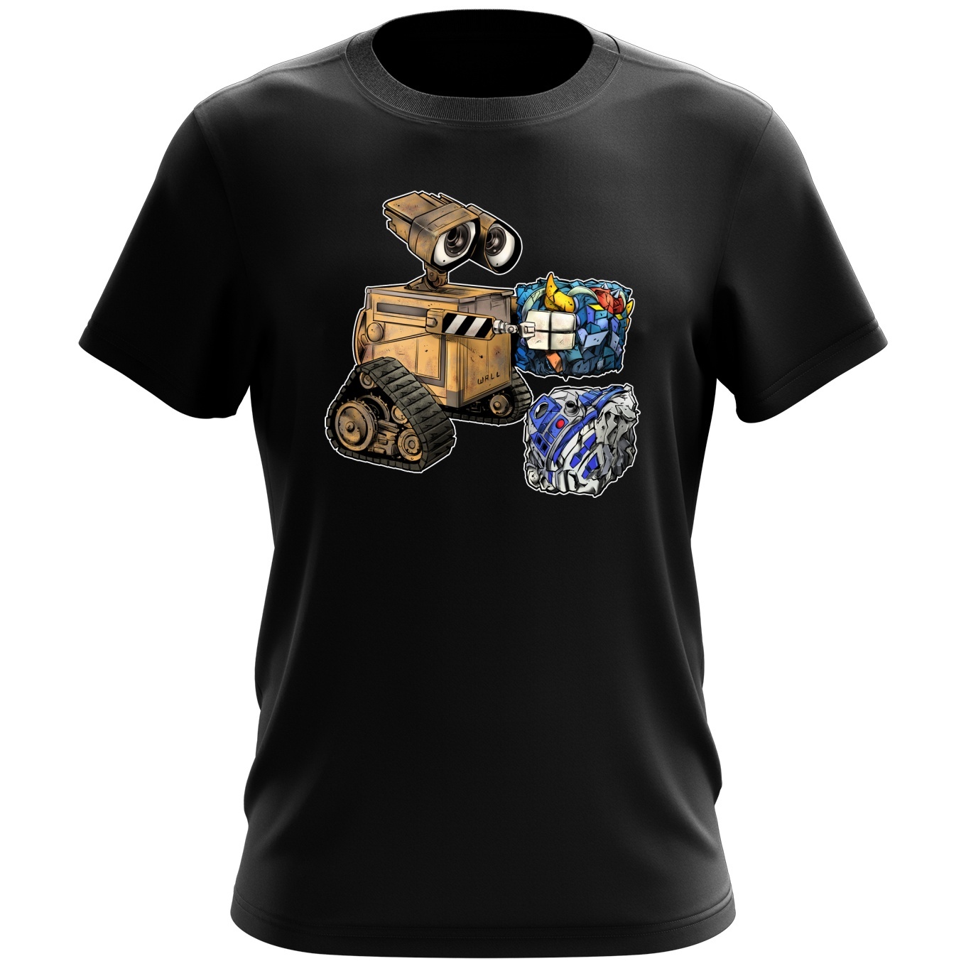 Star Wars Parody Black Men's T-shirt - Wall-E, Grendizer and R2-D2 (Funny  Star Wars Parody - High Quality T-shirt - Size 810 - Ref : 810)