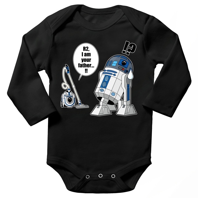 T-Shirts Star Wars parodique R2-D2 : R2 en VO remasterisée ! Je suis Ton père ! Parodie Star Wars French Days