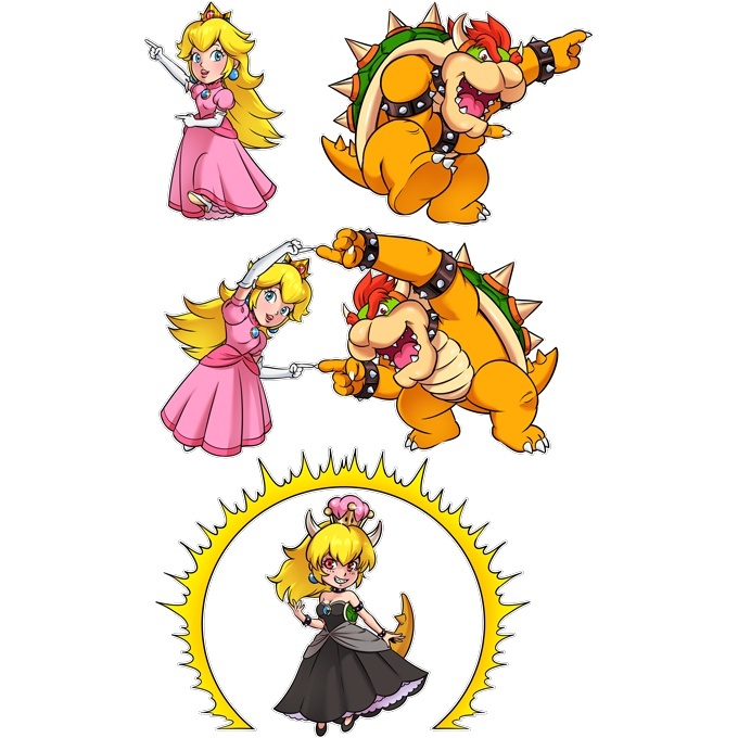 Super Mario Parody White Sleeveless Baby Bodysuits Princess Peach And Bowser Aka Bowsette Funny Super Mario Parody High Quality Babygrow Size 1053 Ref 1053