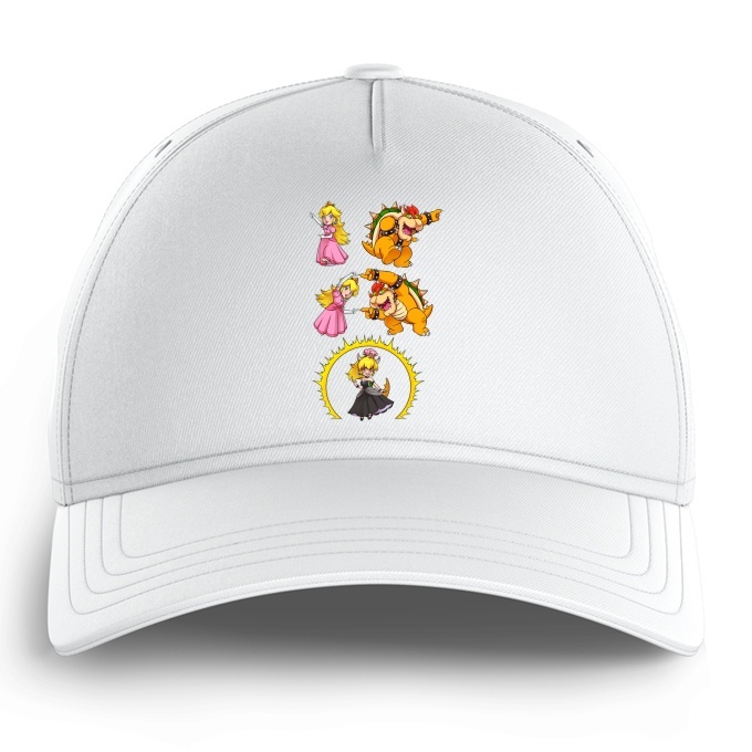 Super Mario Parody White Kid Cap Princess Peach And Bowser Aka Bowsette Funny Super Mario Parody High Quality Cap 1053 Ref 1053 Super Mario Parody White Kid Cap Princess Peach And Bowser Aka Bowsette Funny Super Mario Parody High Quality Cap 1053 Ref 1053