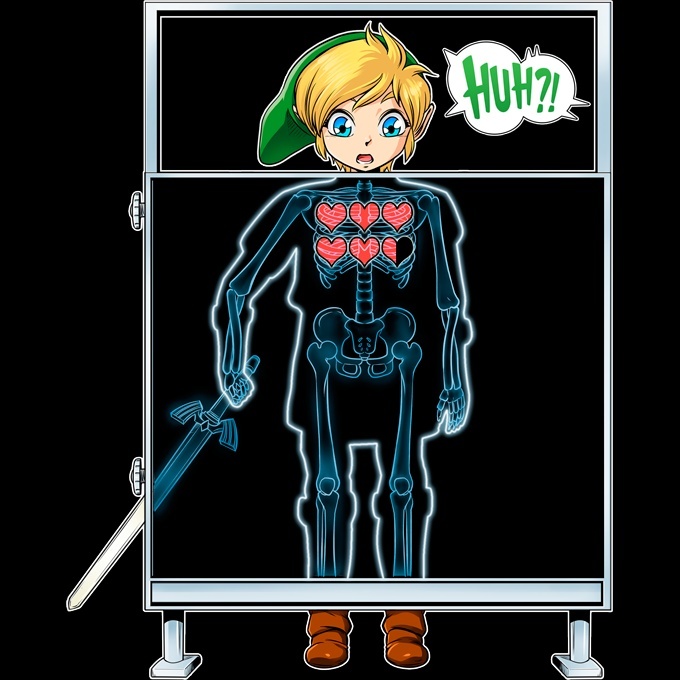 OKIWOKI Body bébé Noir Zelda parodique Link Parodie Zelda Examen de santé 