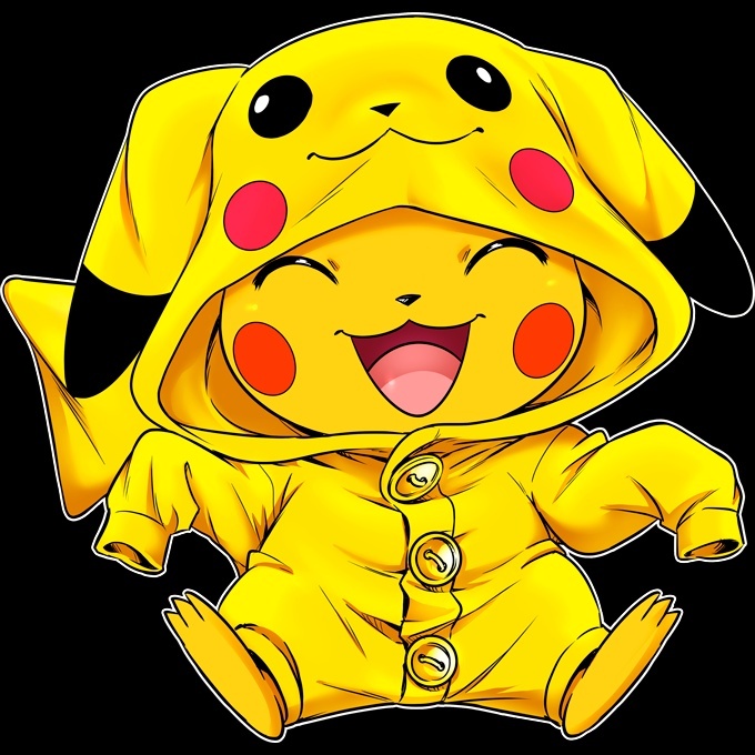 Parodie Pokémon Pikachu Okiwoki Pull Noir Pokémon parodique Pikachu Cosplayé en : Imbattable dans Les Concours de Cosplay :