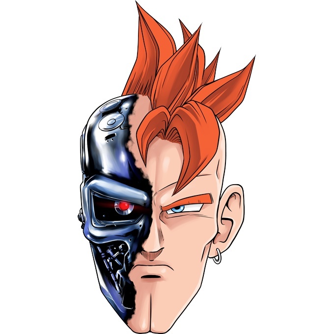 Funny Dragon Ball Z Dbz Wall Sticker Android 16 X The
