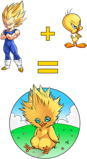 Baby Chocobo, Vegeta y Tweety
