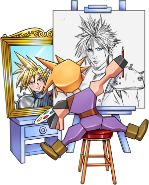 Autorretrato de Cloud Strife