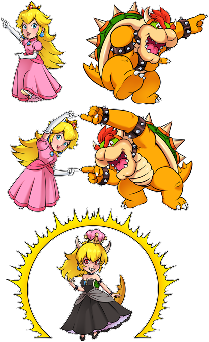 Paoridia Super Mario: Principessa Peach e Bowser aka Bowsette