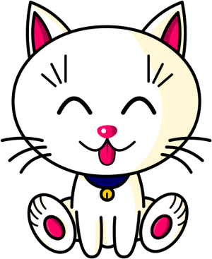 Kawaii Baby Cat (blanc)