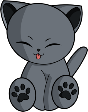 Chaton Mignon Bleu
