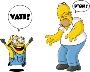 Die Minions und Die Simpsons