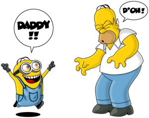 Homer Simpson y los Minions