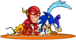 Flash y Speedy Gonzales y Sonic y el Correcaminos