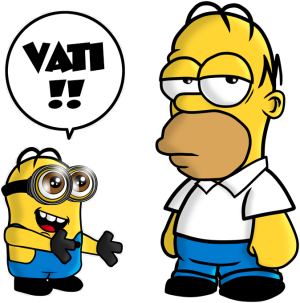 Kevin Minion et Homer Simpson