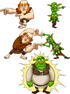 Los Gobelins, Gigante y Shrek
