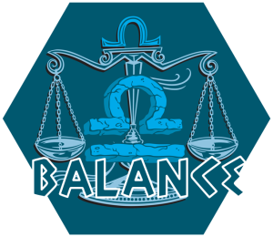 Artwork du signe de la Balance (Version Bleue)
