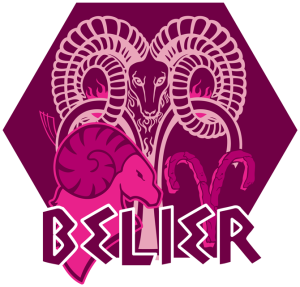 Artwork du signe du Blier (Version rose)