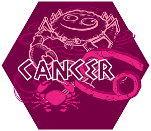 Artwork du signe du Cancer (Version rose)