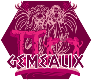 Artwork du signe des Gémeaux (Version Rose)