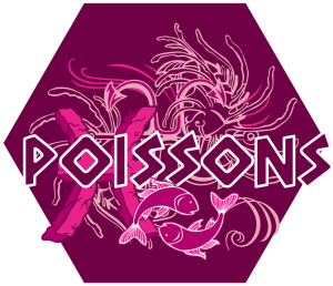 Artwork du signe des Poissons (Version Rose)