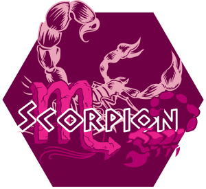 Artwork du signe du Scorpion (Version Rose)