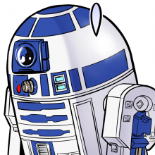 BB-8 et R2-D2 Je suis Ton père.!!  Body bébé Manches Courtes Garçon Bleu Parodie Star Wars BB Body bébé de qualité supérieure - imprimé en France 