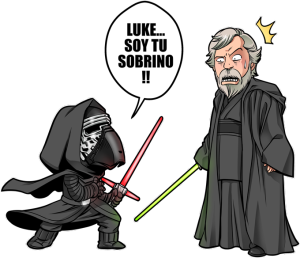 Luke Skywalker y Kylo Ren