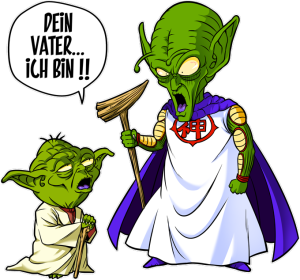 Yoda von Star Wars und Gott von DBZ