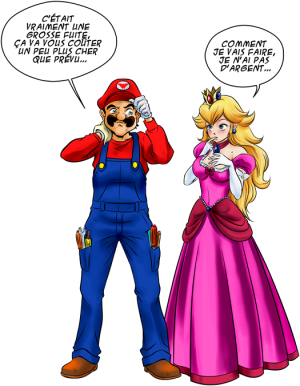 Le plombier et la blonde pulpeuse...