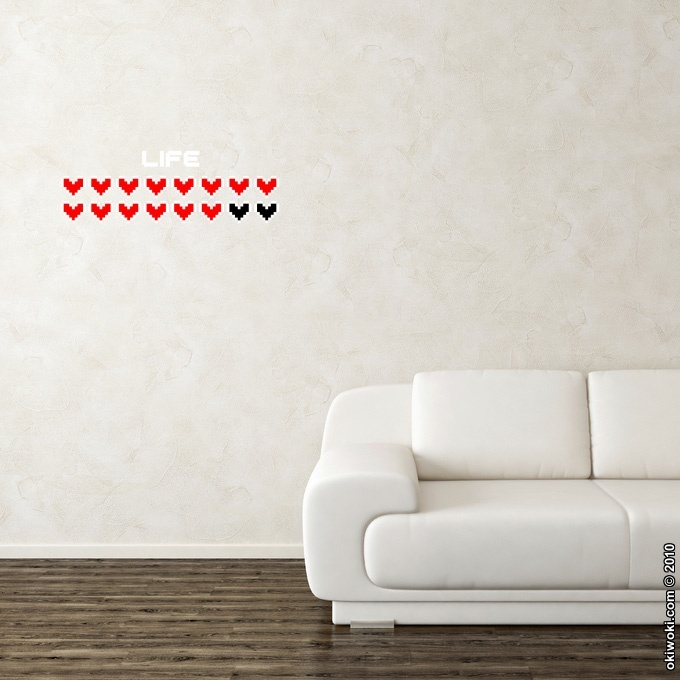 Wandsticker Videospiel-Parodien Life Pixel Design