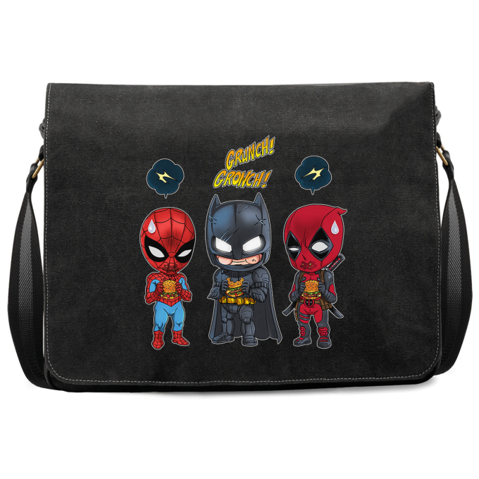 Deadpool Parody Messenger Bag - Batman, Deadpool and Spider-Man Mask  Trouble... (Funny Deadpool Parody - High Quality Messenger Bag - Ref : 1062)