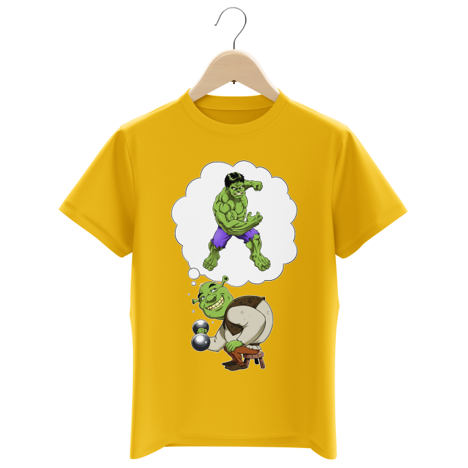 Jungen Kinder T-Shirts Filmparodien Shrek und Hulk