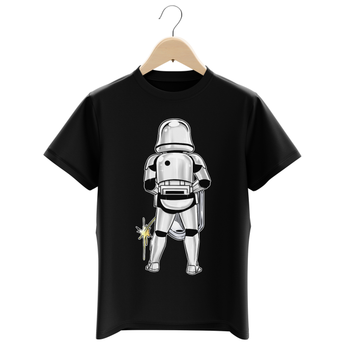 Star Wars Parody Black Boys Kids T-shirt - Imperial Stormtrooper Star Wars Parody High Quality T-shirt - Size - Ref :