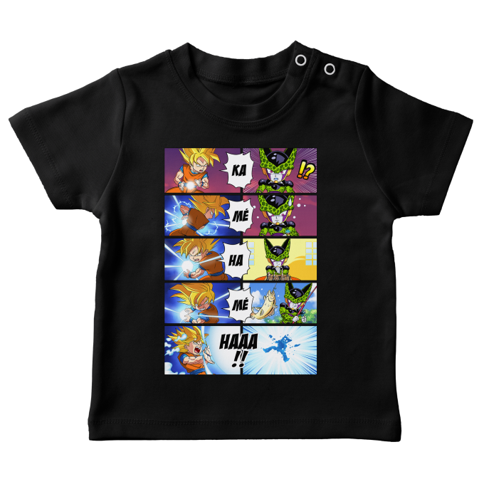 T-shirts bébé Parodies Manga Attaque Surprise Kaméhaméhaaaaaaaa !! (Arc Cyborg)
