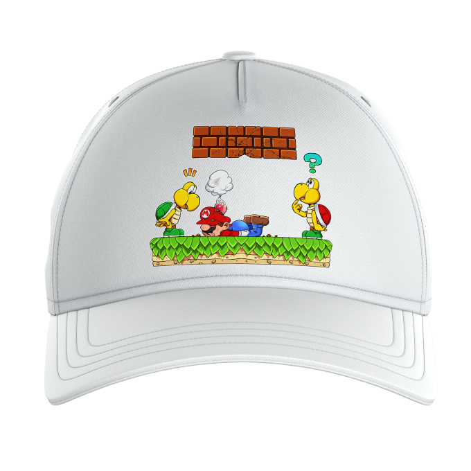 Cappello Bambino e Bambina Bianco parodia Super Mario - Super Mario e Koopa  Troopa (Cappello di qualità premium - Stampata in Francia - 1239 - Rif :  1239)