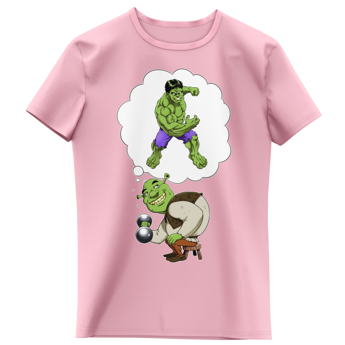Mdchen Kinder T-Shirts Filmparodien Shrek und Hulk