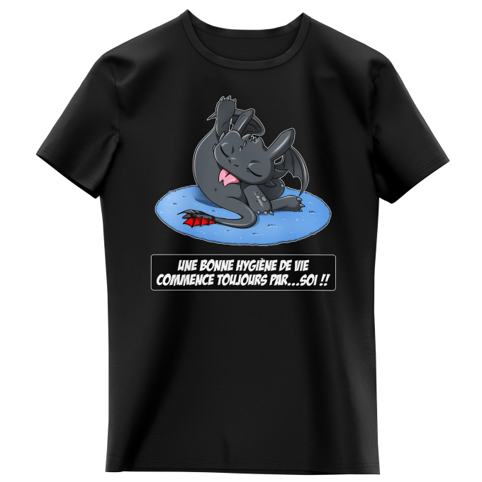 T-shirts Enfants Filles Parodies Cinéma Une bonne hygiène de vie commence toujours par...soi !