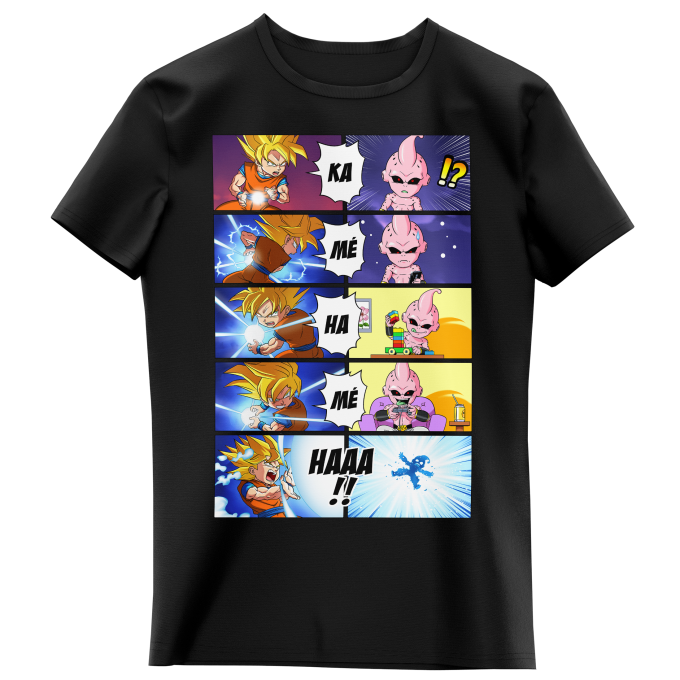 T-shirts Enfants Filles Parodies Manga Attaque Surprise Kaméhaméhaaaaaaaa !! (Arc Majin)