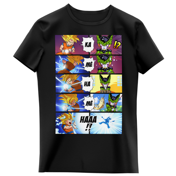 T-shirts Enfants Filles Parodies Manga Attaque Surprise Kaméhaméhaaaaaaaa !! (Arc Cyborg)