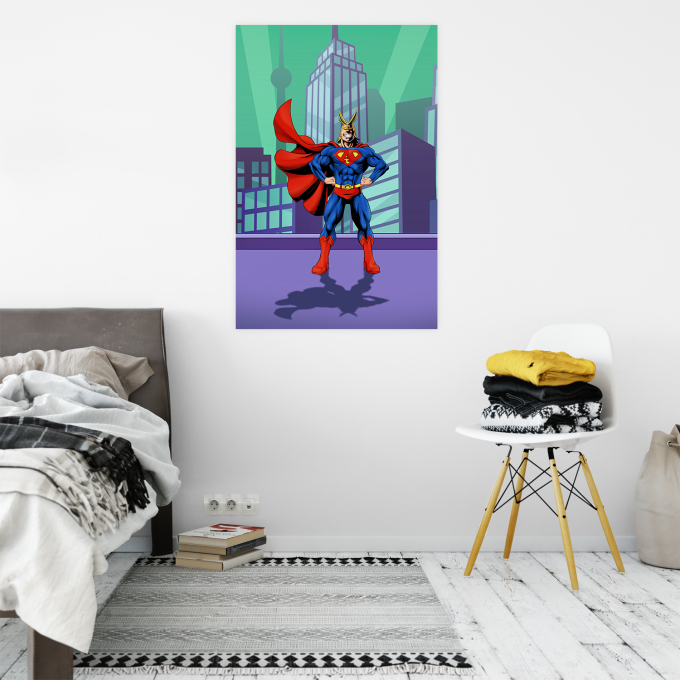 My Hero Academia Parody Art Print Poster - All Might X Superman (Funny My  Hero Academia Parody - High Quality Poster - Ref : 925)
