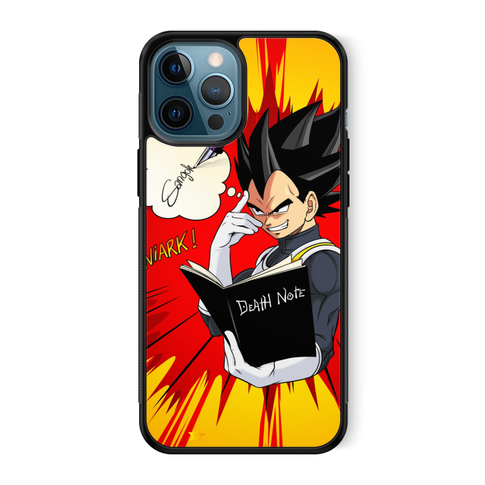 Coque pour téléphone portable iPhone 12 Pro Max Parodie Dragon Ball Super -  Végéta de Dragon Ball Super et le Death Note