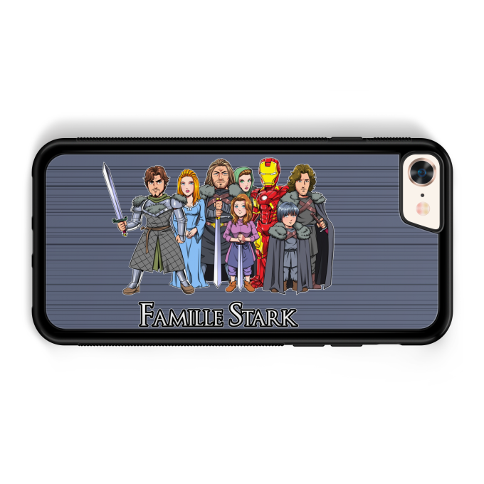 Coque pour téléphone portable iPhone 7 / 8 / SE2020 Parodies Cinéma La Famille Stark au complet !