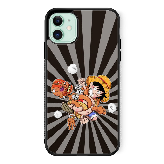 Funda Negra para iPhone 11 - parodia One Piece - Luffy y Dhalsim - Luffy y  Dhalsim (Funda de alta calidad - impresa en Francia)