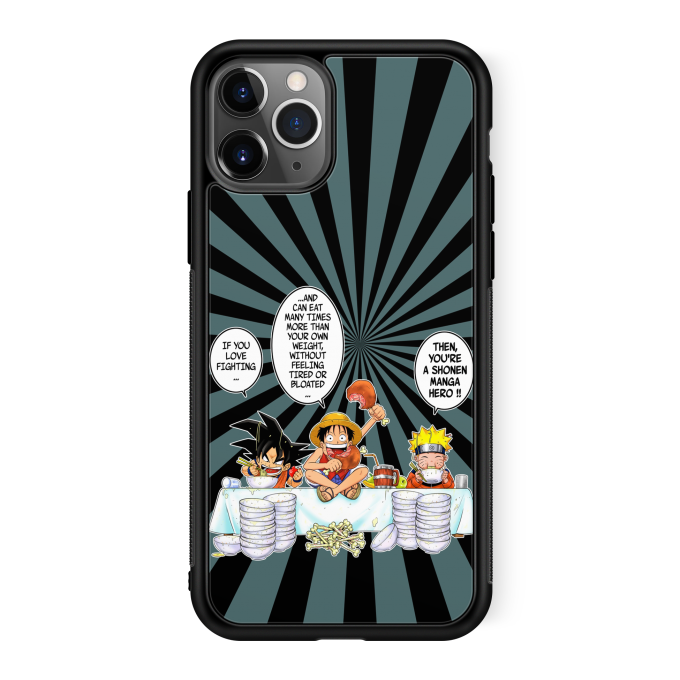 iPhone 11 Pro Phone Case Manga Parodies Son Goku, Naruto and Luffy
