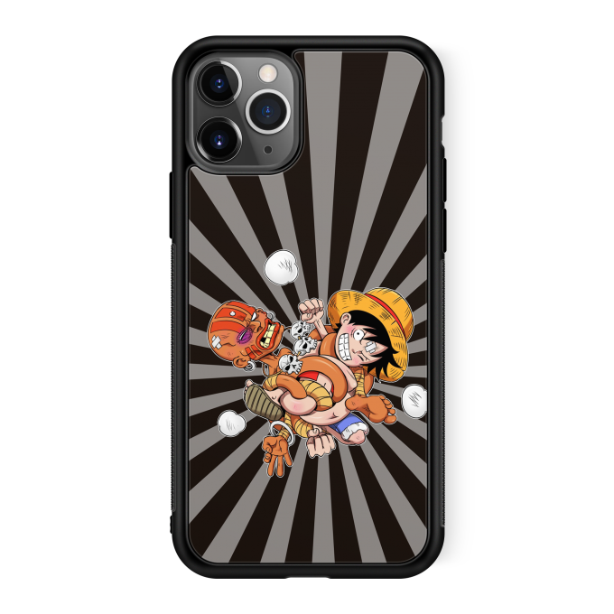 Iphone 11 Pro Smartphone Cover Black Color One Piece Parody Luffy And Dhalsim Luffy And Dhalsim High Quality Cover Printed In France