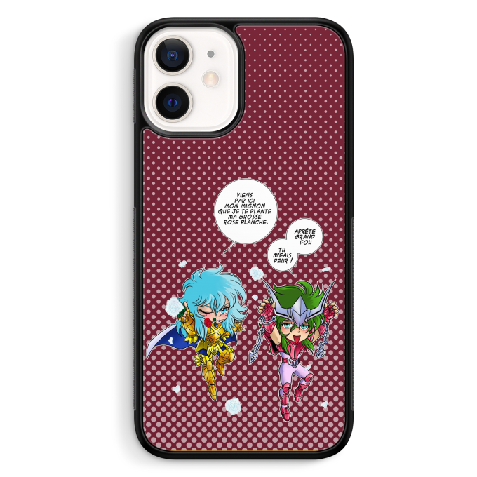 Coque pour téléphone portable iPhone 12 Mini (5.4) Parodies Manga Attends que je t