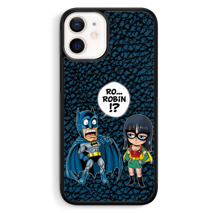 iPhone 12 Mini () Smartphone Cover (Black Color) - One Piece parody -  Batman and Robin - Batman and Robin (High quality cover - printed in France)