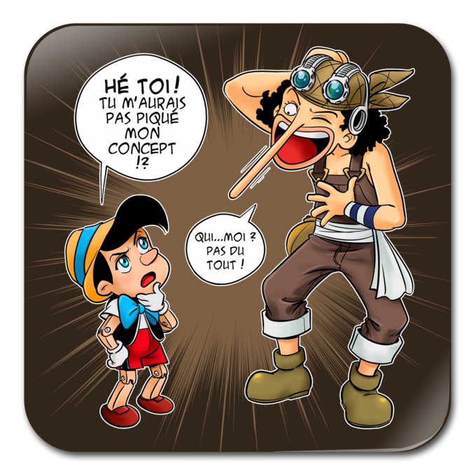 Sous-Bock Parodies Manga Menteur, Menteur !