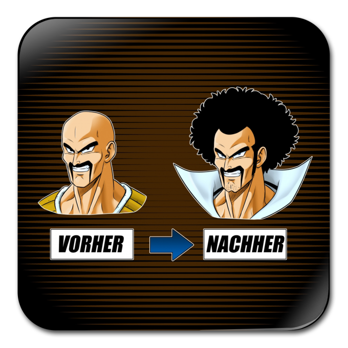 Untersetzer Manga-Parodien Nappa und Mr Satan