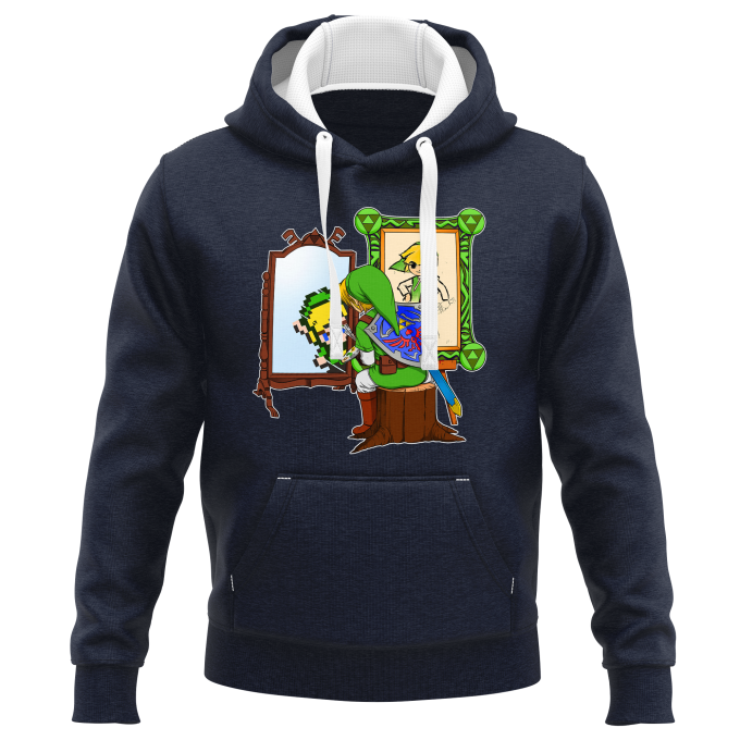 PREMIUM Kapuzenpullover Videospiel-Parodien Link - Norman Rockwell style
